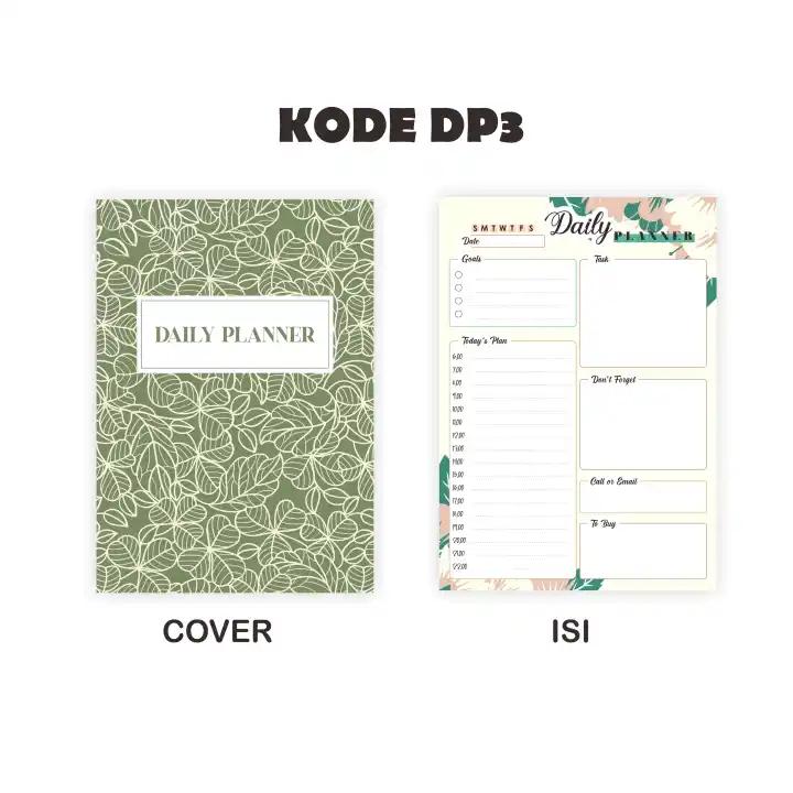 Cod / Termurah] Daily Planner Organizer Daily Planner Book Planner Book 2021  Journal Daily Plan Daily Planner Dp3 | Lazada Indonesia