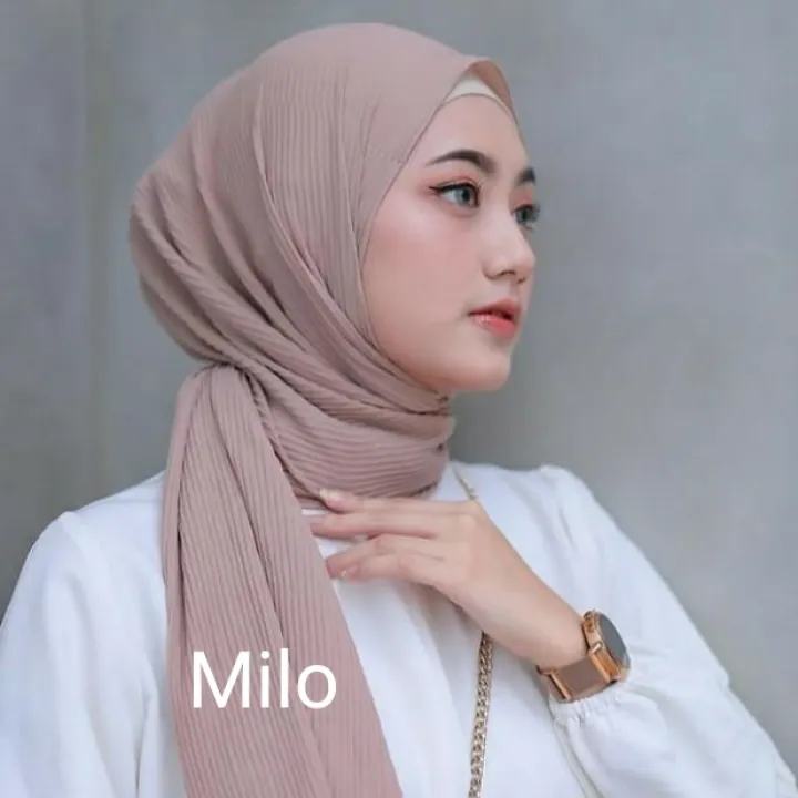 Cod Pashmina Plisket Ceruty Babydoll Plisket Duyung Pashmina Plisket Sahwl Pashmina Ceruty Murah Lazada Indonesia