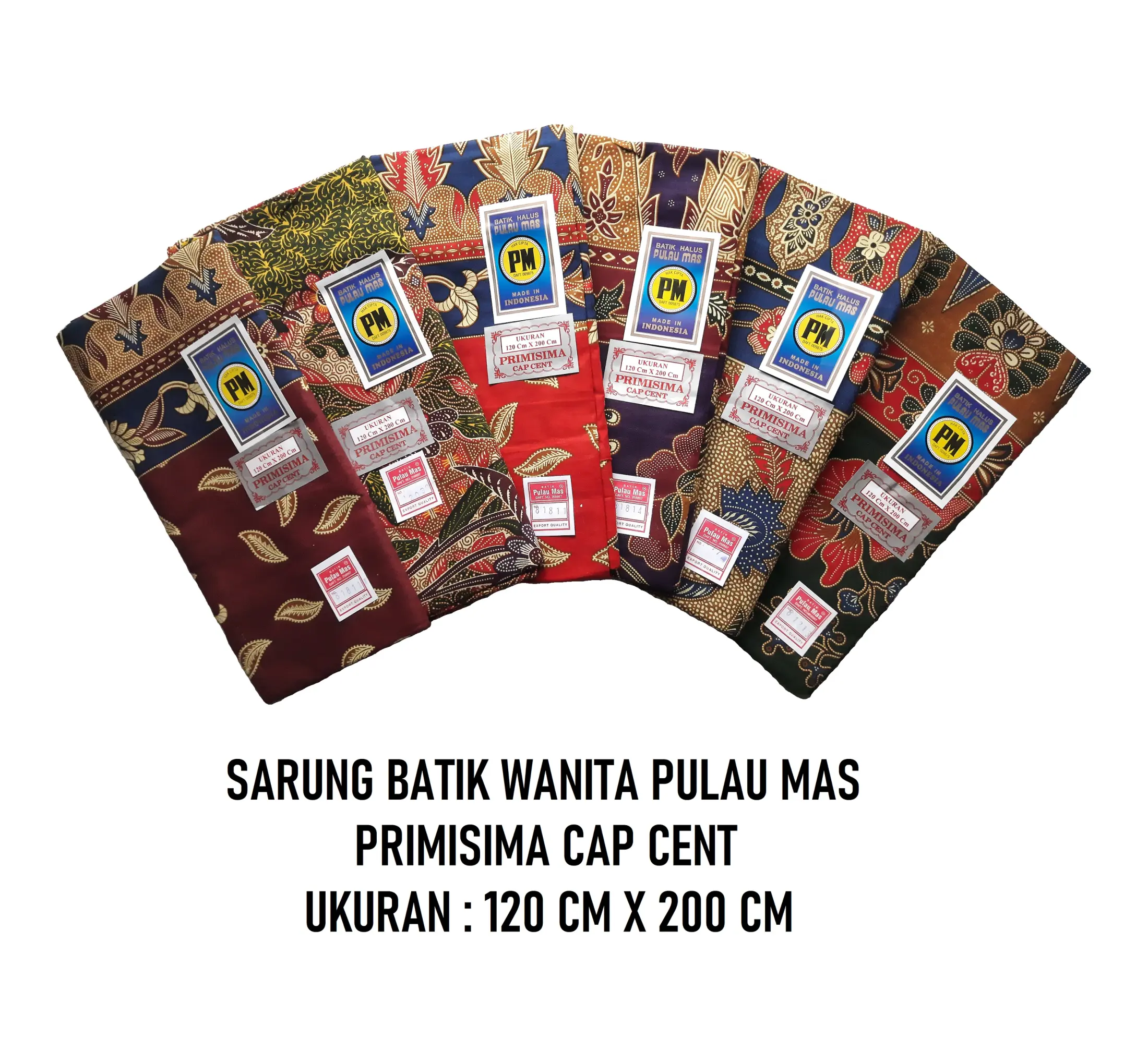 Kain Sarung Batik Wanita Pm Pulau Mas Biru Uk 200x120 Cm Primisima Cap Cent Jarik Batik Jawa Samping Kebat Panjang Kain Panjang Ibu Melahirkan Kain Batik Panjang Samping Kebat Samping Batik Pekalongan Samping