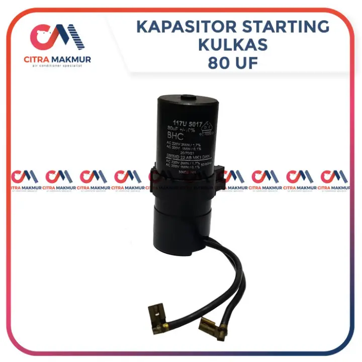 Kapasitor Starting Kulkas 80 Uf Capasitor 330 Volt Lg Sharp Sanyo Lazada Indonesia
