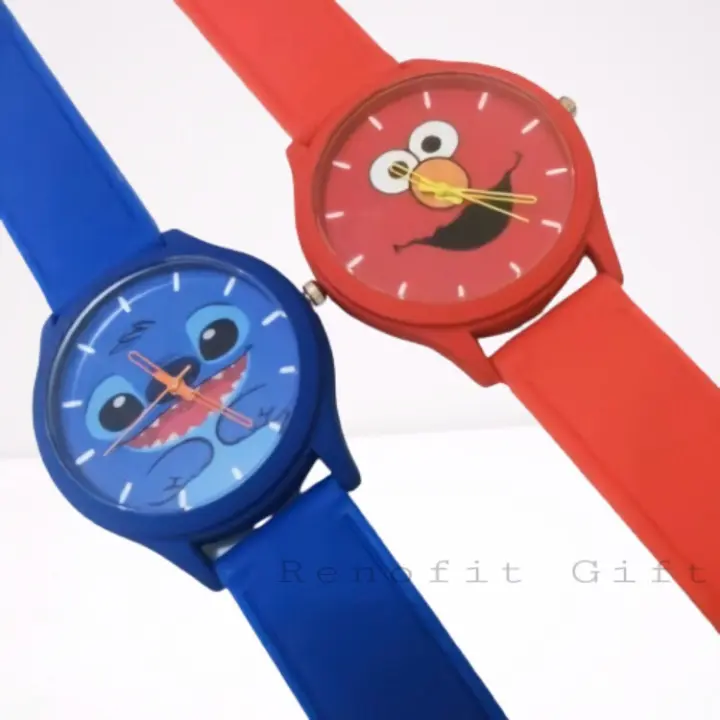 Jam Tangan Custom Nama Karakter Elmo Stitch Bebas Request Nama Gambar Warna Tali Jam Tanpa Preorder Lazada Indonesia