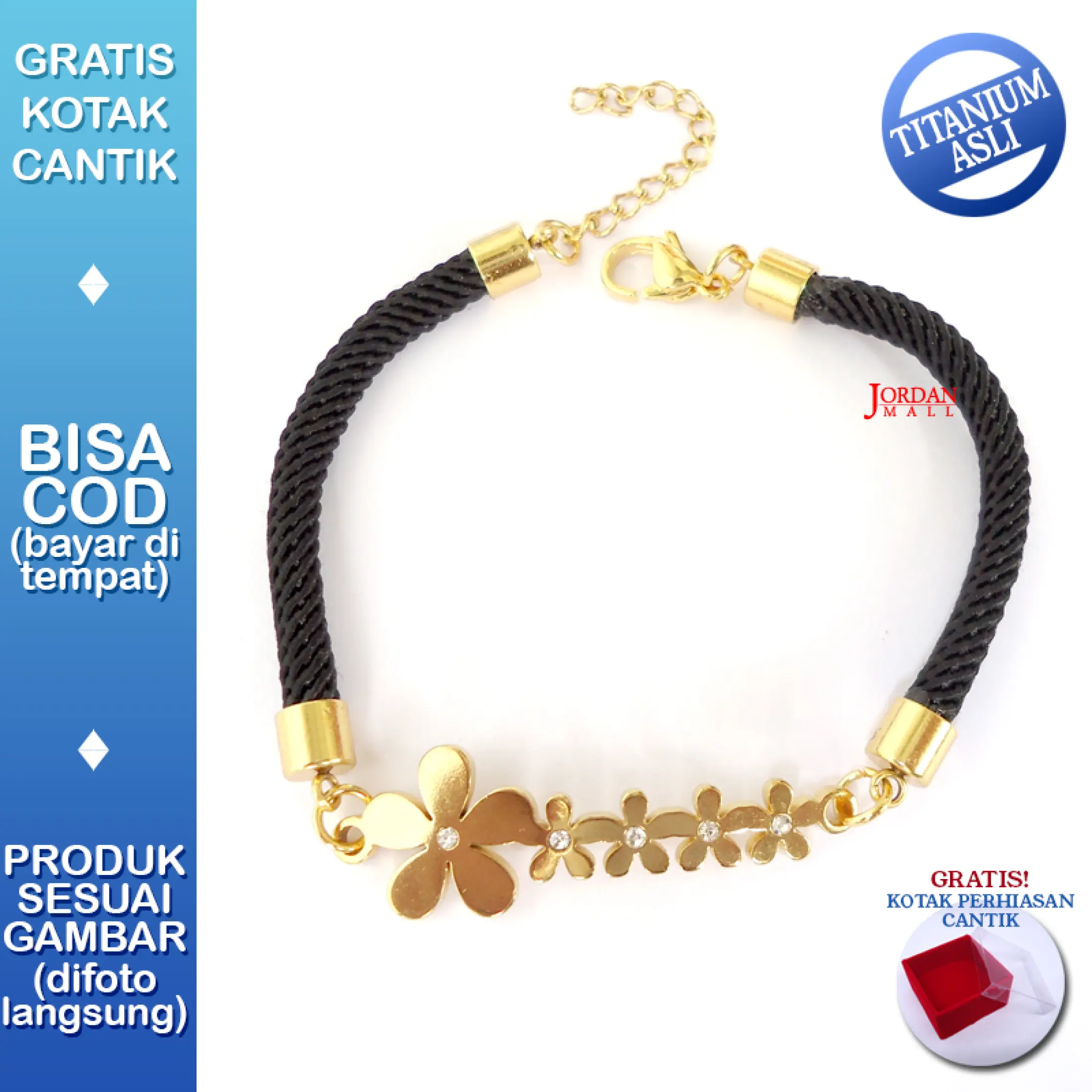 Jordanmall Gelang Tangan Titanium Anti Karat Natur4 Gelang Tangan Titanium Wanita Gelang Tangan Wanita Korea Gelang Tangan Tali Warna Black Red Bonus Tempat Perhiasan Lazada Indonesia