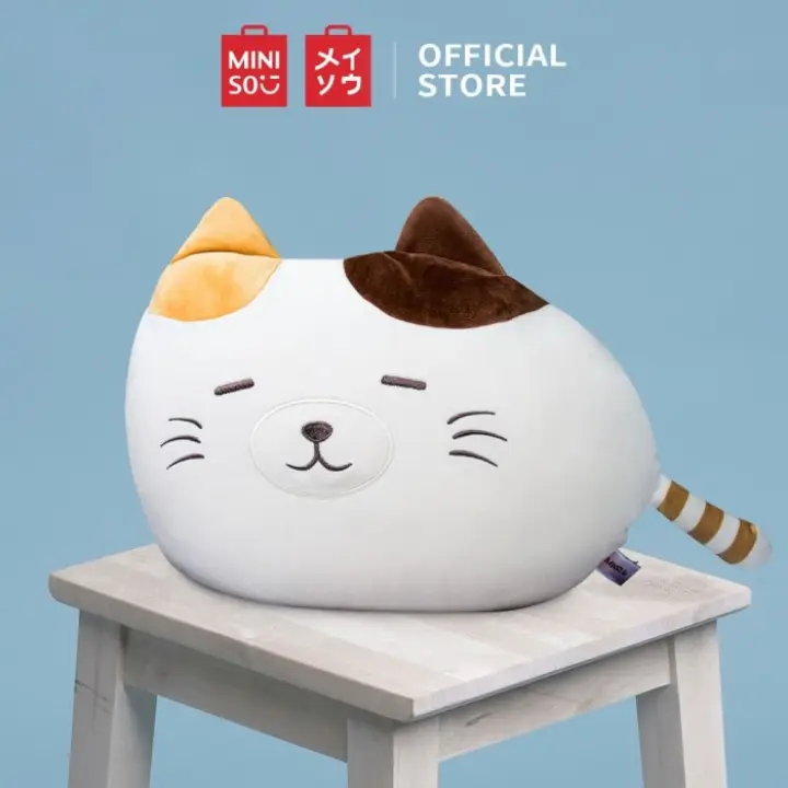 MINISO bantal kucing lucu lembut untuk hadiah anak - sedia bantal 