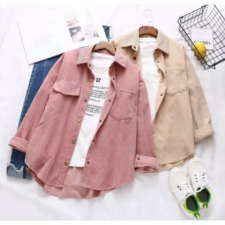 T C 18 Kemeja Vevia Hem Lengan Panjang Wanita Terbaru Kekinian Kem Polos Baju Atasan Cewek Lazada Indonesia