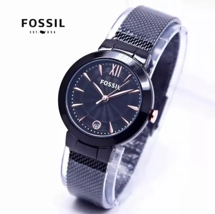 Jam Tangan Wanita Fossil Dewasa Terbaru 2021 Korean Style Remaja Murah Korea Import Impor Couple Pasangan