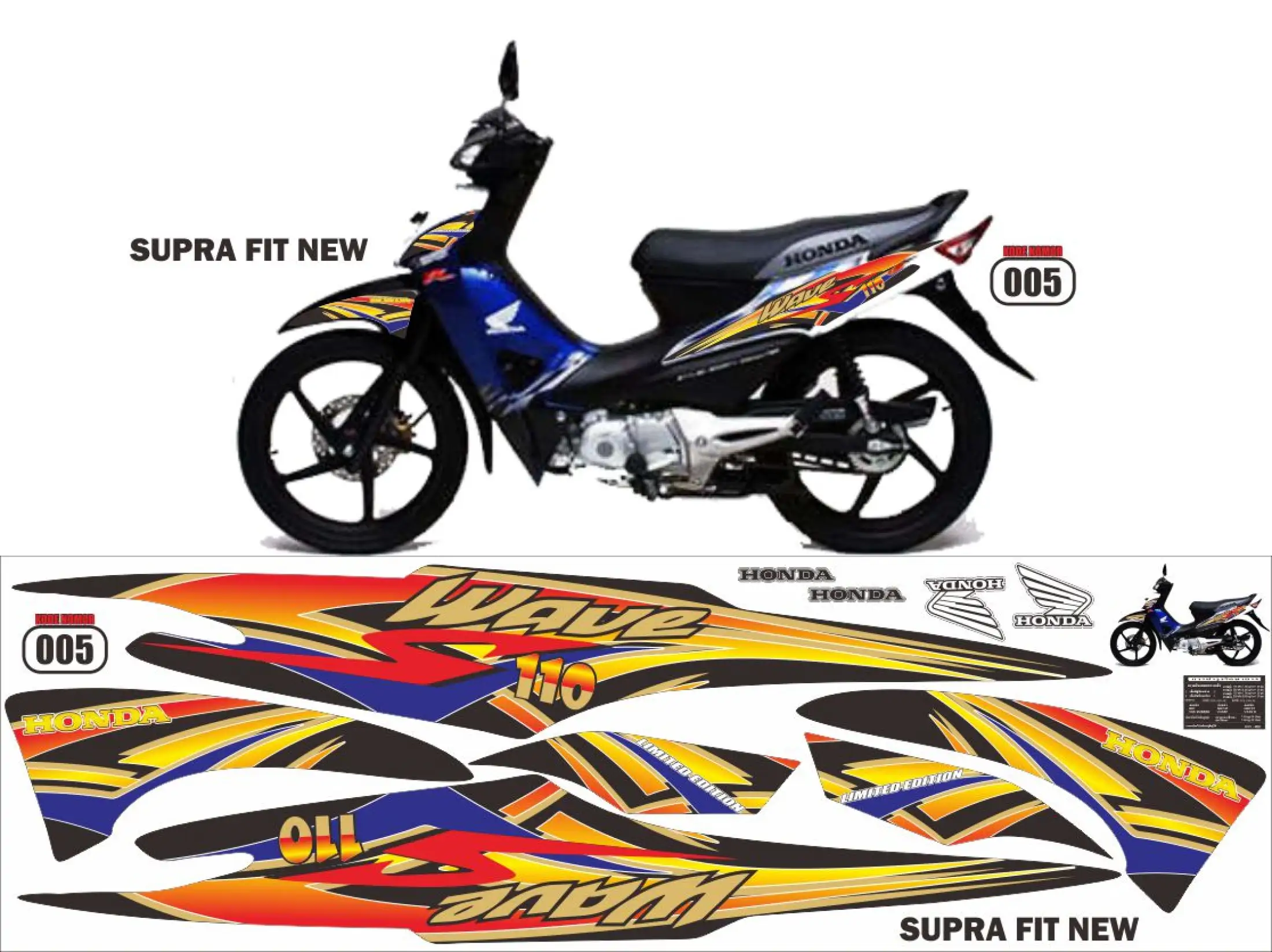 Sticker Lis Polet Striping SUPRA FIT NEW Variasi Wave Lazada Indonesia