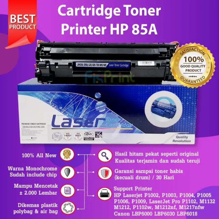 TONER CARTRIDGE COMPATIBLE CE285A 85A PRINTER LASERJET HP P1102 M1132