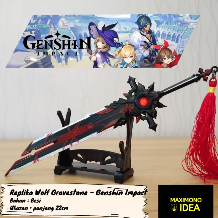 Replika Game Anime Wolf Gravestone Genshin Impact