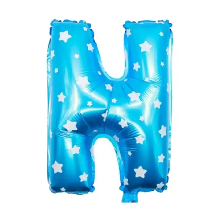 Balon Foil Huruf N Biru Motif Bintang Lazada Indonesia