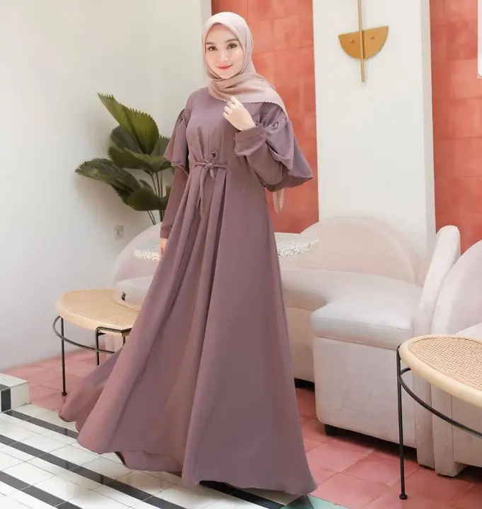 COD] BEST SELLER Mauren Dress - Gamis Wanita Terbaru 2021 Modern - Gamis  Wanita Kekinian - Dress Muslimah - Fashion Wanita Muslim Remaja - Violet  Fashion | Lazada Indonesia