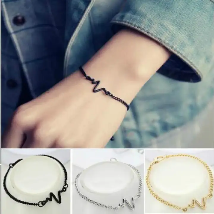 Gelang Tangan Rantai Simple Mewah Dengan Surat Fesyen Wanita Perhiasan Di Carousell