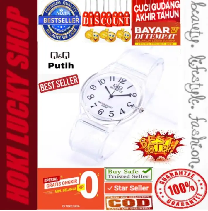 Lucky Cod Jam Tangan Wanita Jelly Warna Putih Angka Rubber Transparant Terlarisss Lazada Indonesia