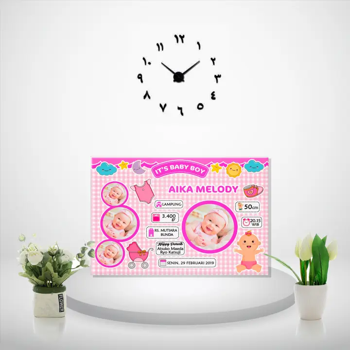 Biodata Bayi Bio Anak Kado Ultah Hiasan Dinding Bio Baby 015