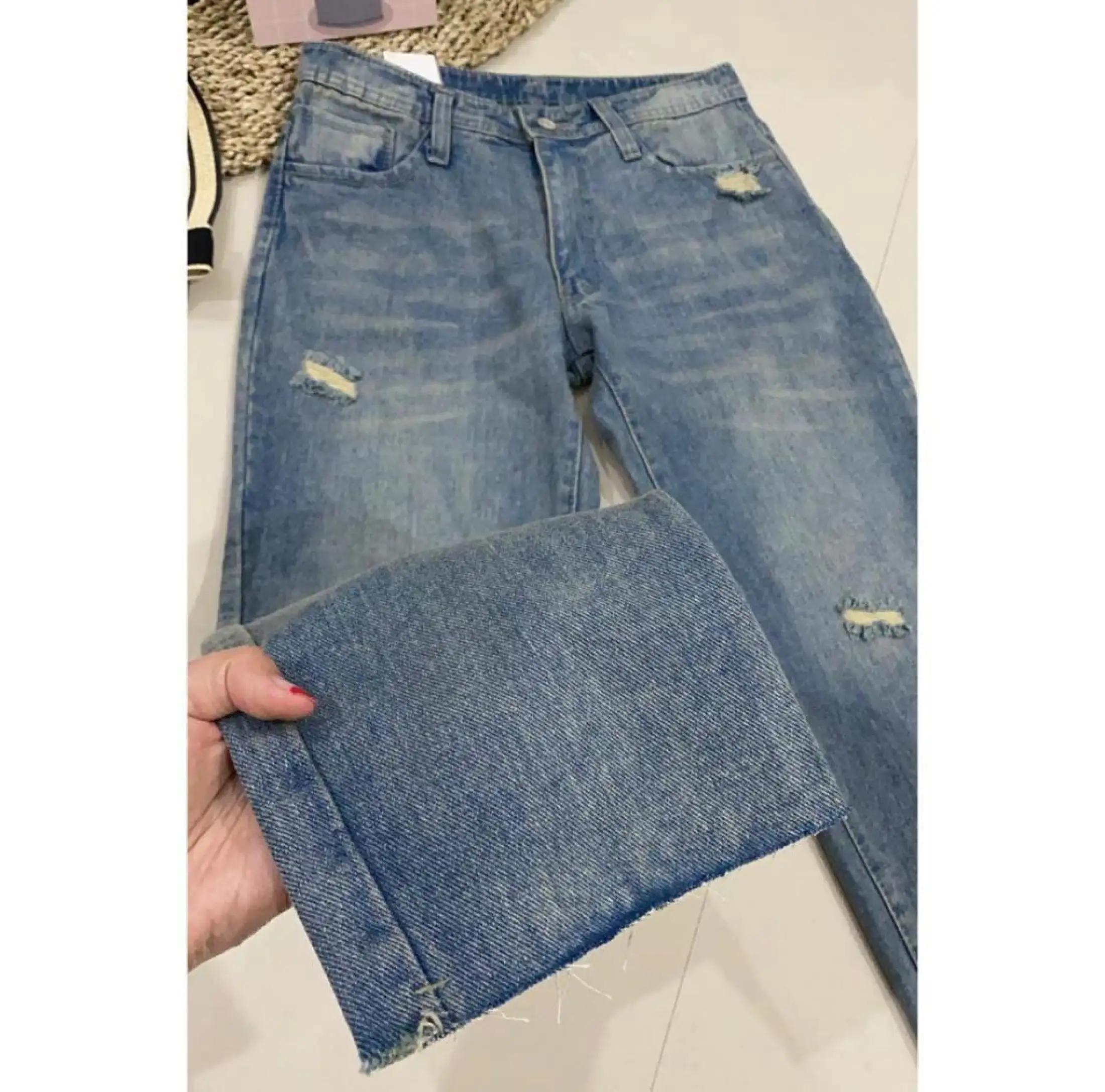 Celana Jeans Wanita Premium Celana Jeans Boy Friend Mixblue Wanita Jeans Wanita Terbaru Celana Bf Jeans Febri Outfit Celana Wanita Boyfriend Jeans Rawis Celana Boyfriend Celana