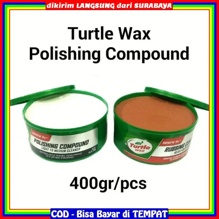 Turtle wax rubbing compound on glass