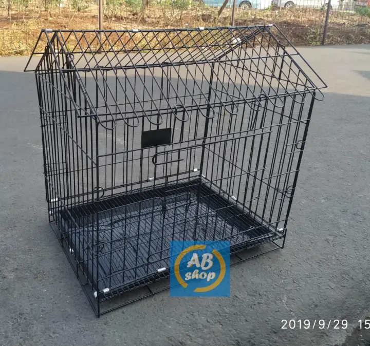 Kandang kucing tingkat model rumah (size L 60X43X65)