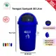 Tempat sampah BIO 50 liter green leaf 2150 abu-abu. 