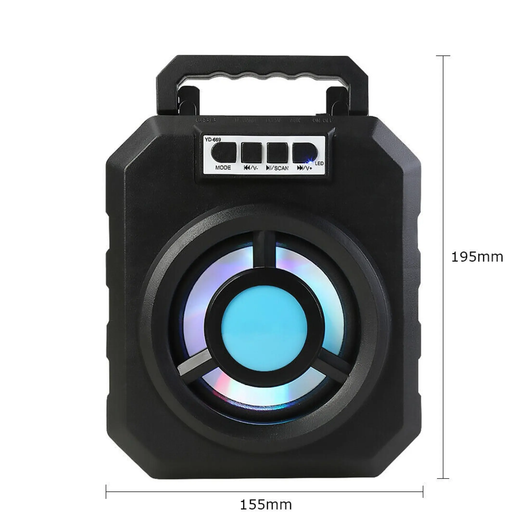 Speaker Bluetooth Portabel Yd 702 03h Super Bass Free Micwith Fm Radio Usb Tf Card Led Light Lazada Indonesia
