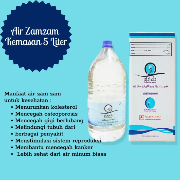 Air Zam Zam 5l Air Zamzam Asli 100 Oleh Oleh Haji Dan Umroh Lazada Indonesia