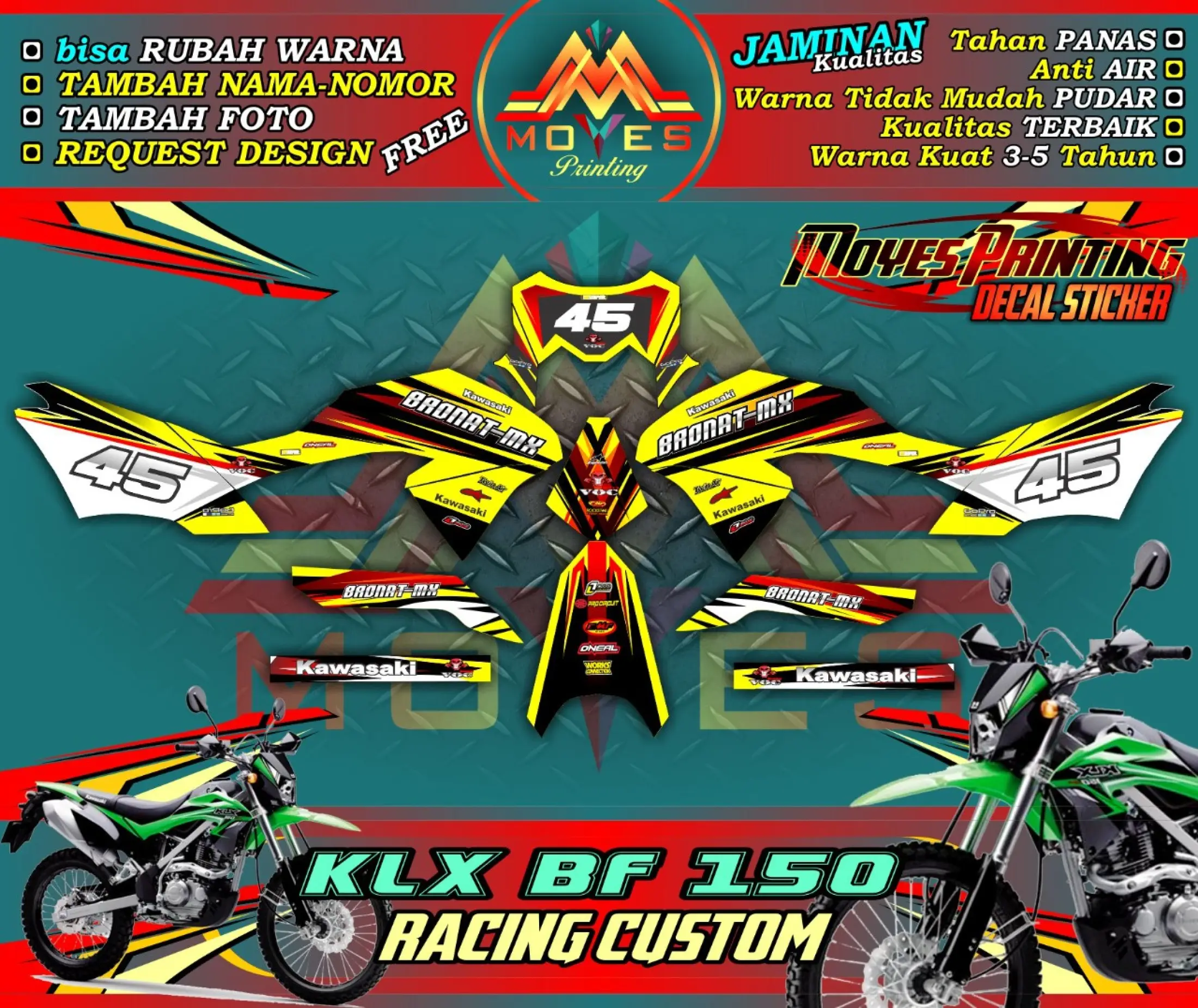 Decal Klx Bf 150 Warna Kuning Stiker Decal Motor Klx Bf 150 Decal Stiker Klx Bf 150 Decal Motor Klx Bf 150 Stiker Motor Klx Bf 150 SPEC B Lazada Indonesia