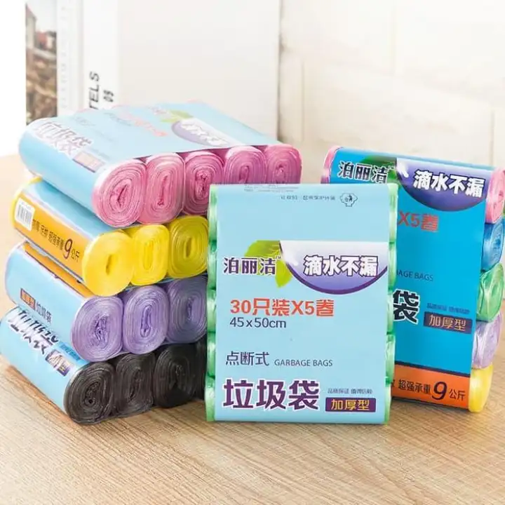 Kantong Plastik Sampah Roll 5 Warna Per Pack Hijau Isi 5 Roll 150 Lembar Lazada Indonesia