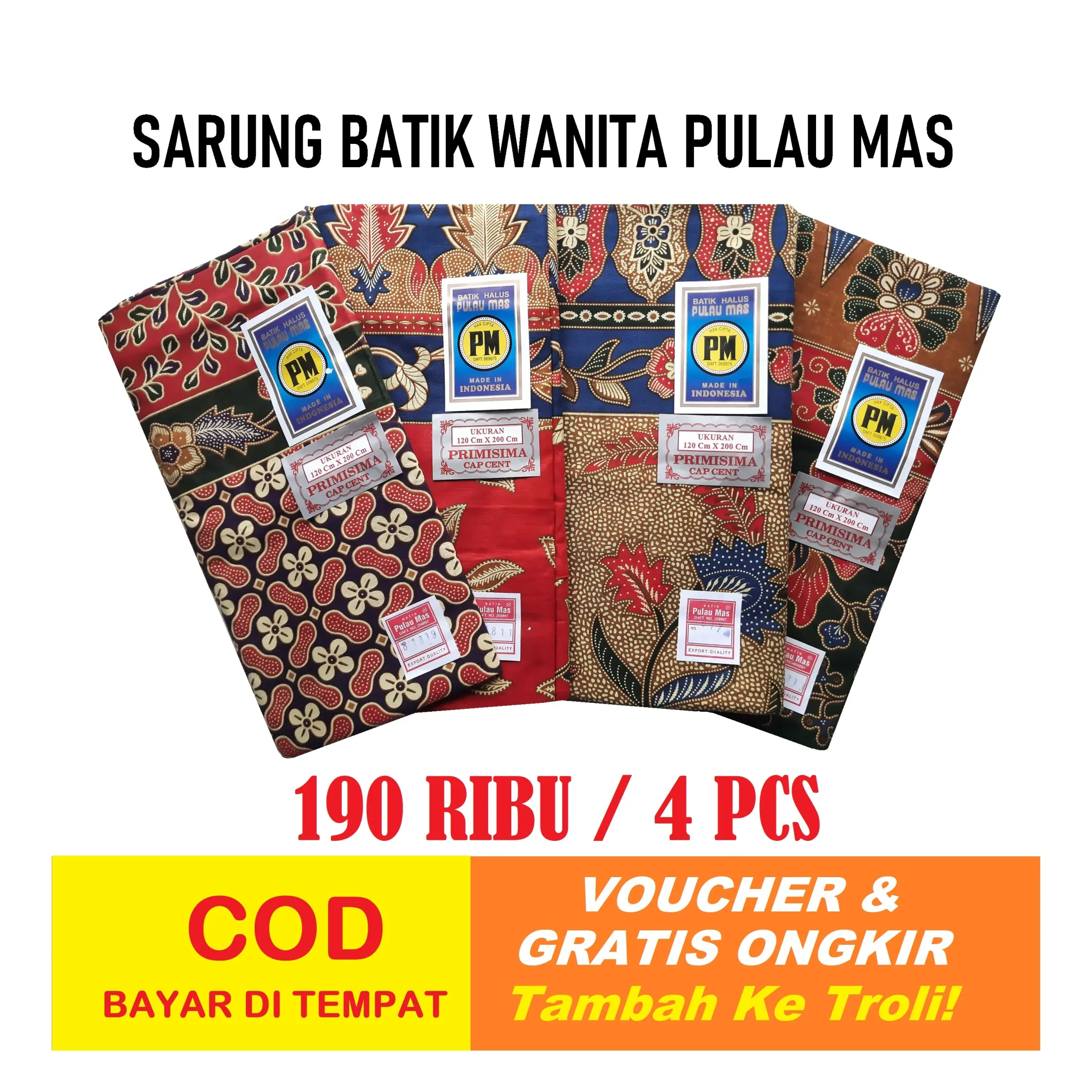 Kain Sarung Batik Wanita Pm Pulau Mas Uk 200x120 Cm Jarik Batik Jawa Samping Kebat Panjang Kain Panjang Ibu Melahirkan Kain Batik Panjang Samping Kebat Samping Batik Kain Samping Panjang Untuk Bayi Kain