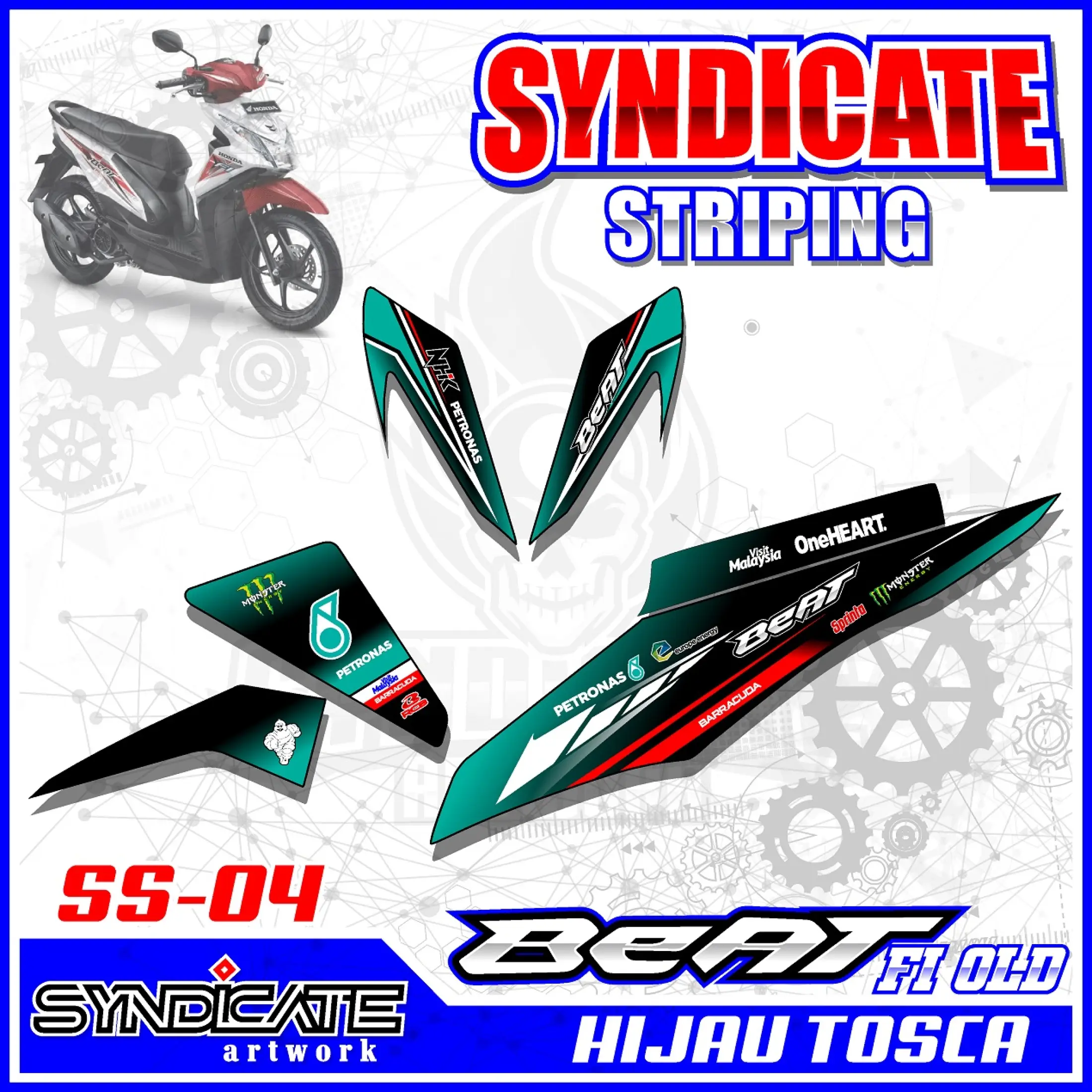 Sticker Striping Beat Fi 13 14 15 Lama Variasi Lis Petronas Motor Beat Fi Old Kode Ss 04 Lazada Indonesia