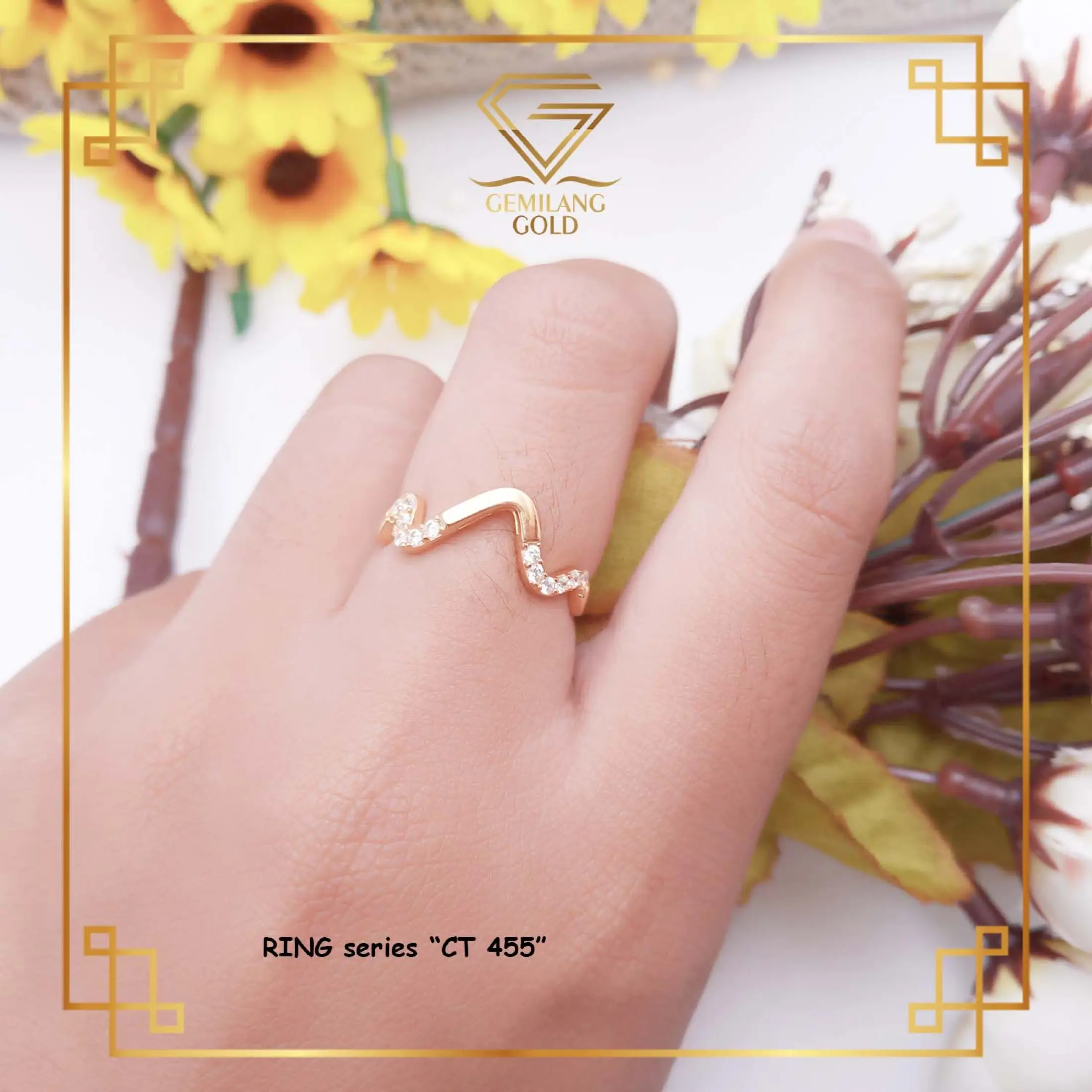 Cincin Emas Asli Kadar 300 Motif Unik Simple Murah Model Trendy Ct 455 Lazada Indonesia