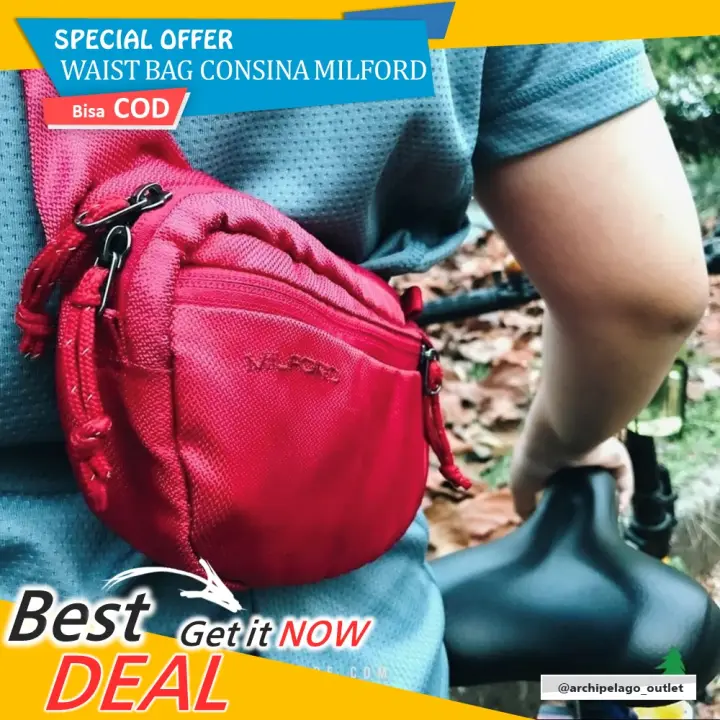 CONSINA TAS PINGGANG MILFORD WAIST BAG SELEMPANG TRAVEL POUCH CAMPING OUTDOOR TAS PRIA WANITA