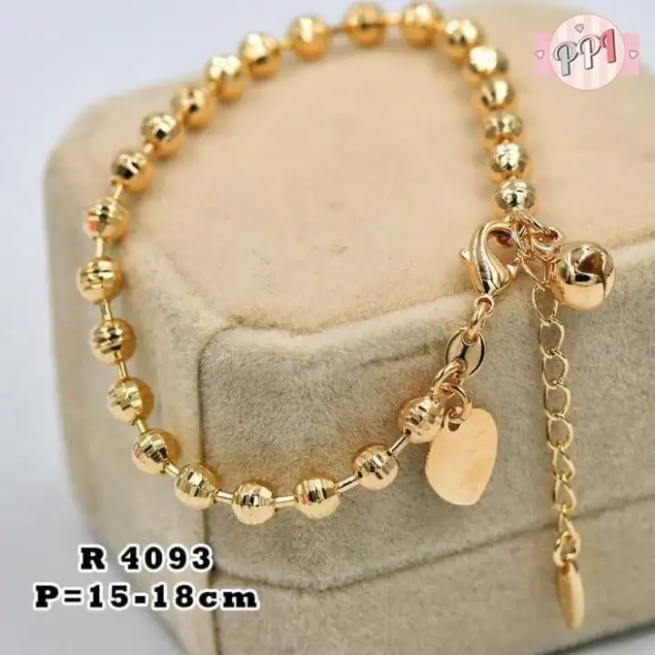 Gelang Fashion Bola Bola Emas R 4093 Edisi Terbaru Lazada Indonesia