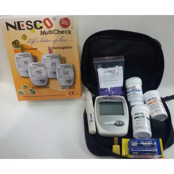 Nesco Multicheck Gcu Alat Tes Alat Cek Kolesterol Asam Urat Gula Darah 3in1 Lazada Indonesia