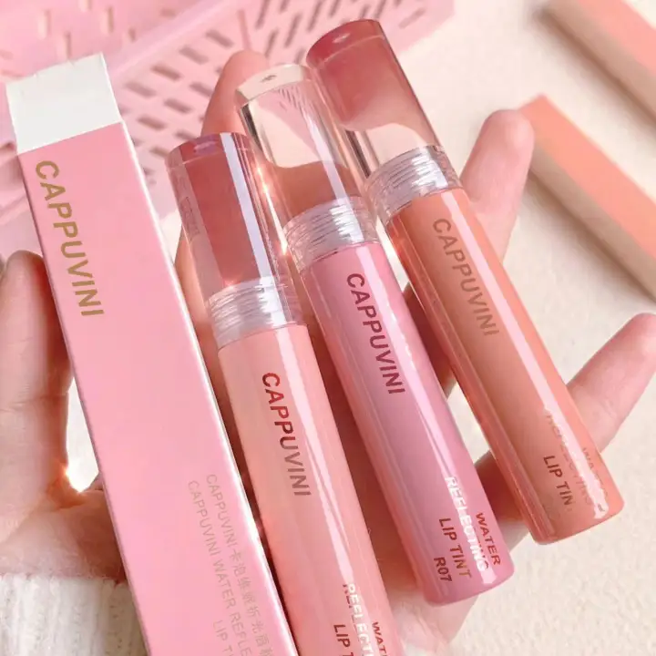 CAPPUVINI Lip Gloss Water Reflecting Lipstik Lasting Glossy Tint Stay CP102 XX111