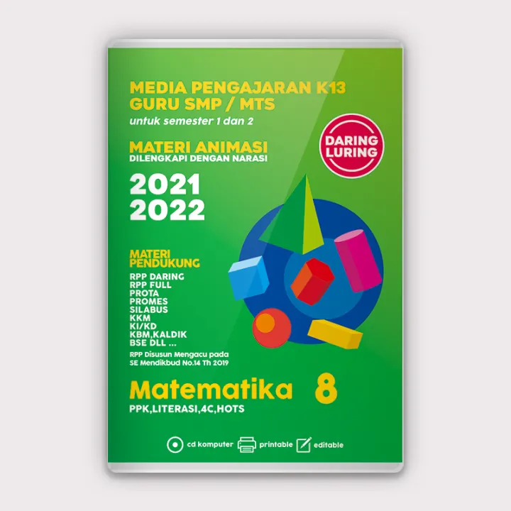 Cd Rpp Daring Luring Matematika Smp Mts Kelas 8 K13 Revisi Terbaru Sintesa Lazada Indonesia