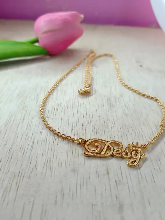 kalung nama terbaru/nama custom/ lapis emas 24 k