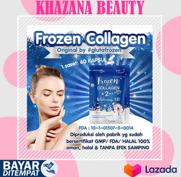 Pemutih Badan Pria Dan Wanita Gluta Frozen Collagen 2in1 60capsule Orignal 100 Suplemen Pemutih Badan Obat Herbal Pemutih Tubuh Kapsul Pemutih Tubuh Pemutih Kulit Herbal Pemutih Thailand Pemutih Korea Lazada Indonesia