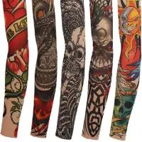 Tattoo Sleeve Sarung Tangan Lengan Tato Motif Raindom Lazada Indonesia