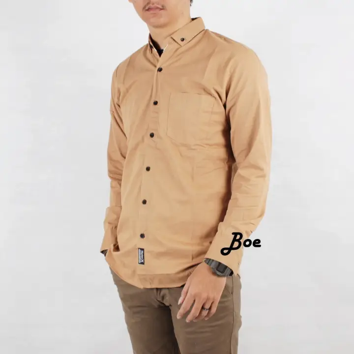Kemeja Polos Pria Lengan Panjang Warna Cream Kemeja Formal Pria Highquality Kemeja Pria Bisa Cod Lazada Indonesia