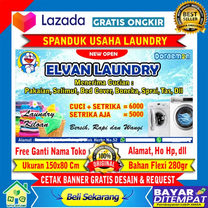Cetak Spanduk Laundry Spanduk Loundry Banner Laundry Cuci Baju Laundry Cuci Loundry Pakaian Laundry Sepatu Tas Boneka Pakaian Bakdrop Laundry Lazada Indonesia