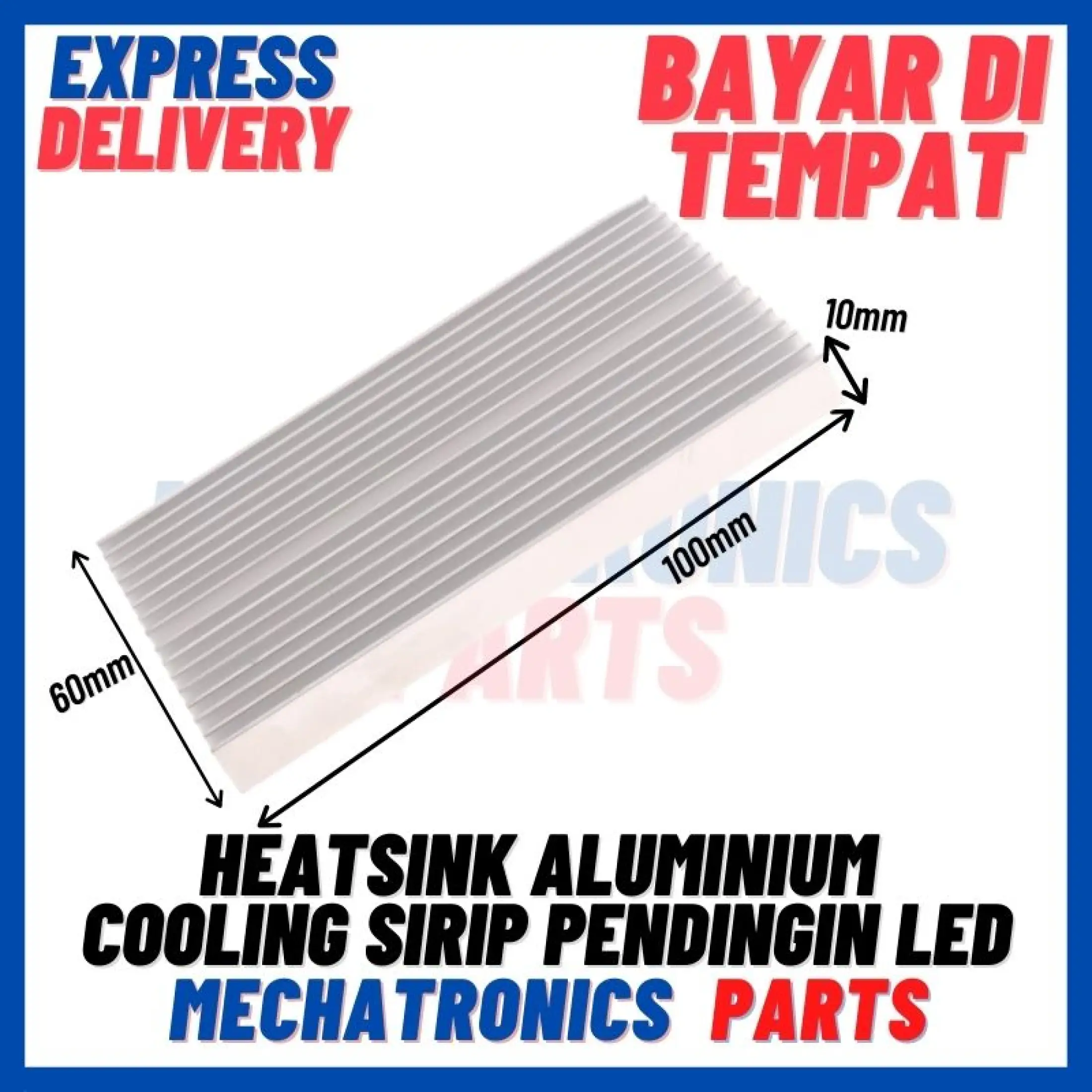 Elc Dev 9336 Heatsink Aluminium 100x60x10mm Heatsink Cooling Sirip Pendingin Led Lazada Indonesia