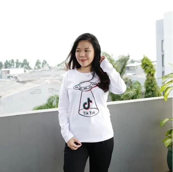Baju Kaos Lengan Panjang Tiktok Ufo Tumblr Tee T Shirt Cotton Size L Lazada Indonesia