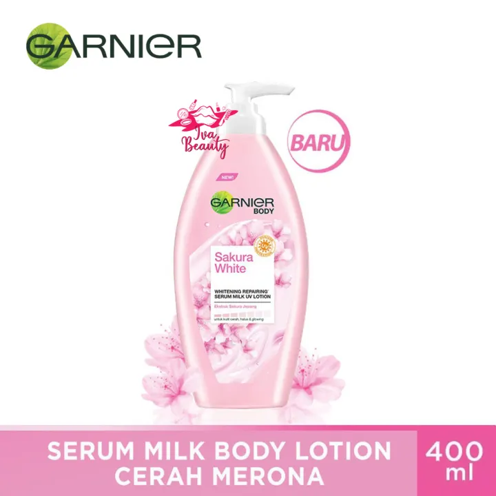 Garnier Sakura White Serum Milk Uv Body Lotion 400ml Original Bpom Body Lotion Pemutih Badan Hand Body Lotion Garnier Sakura Pink Lazada Indonesia