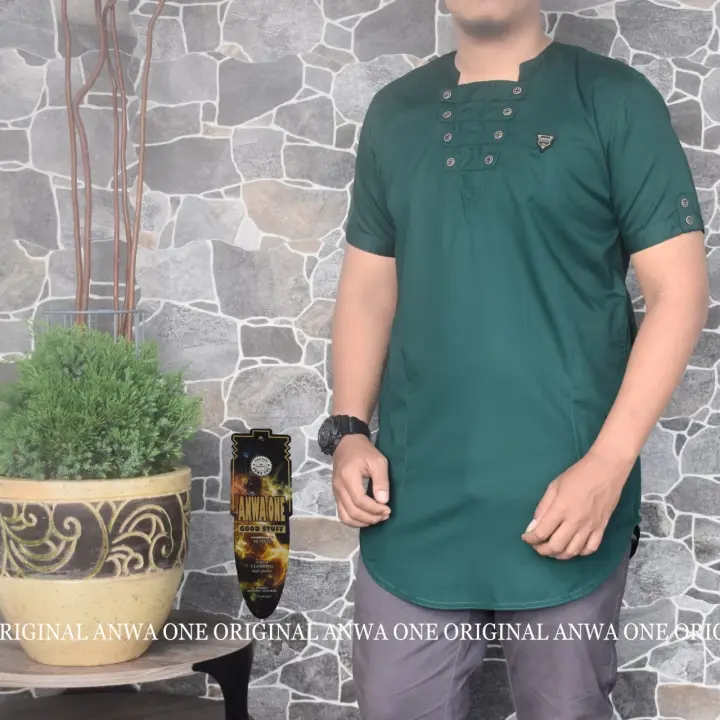 Baju Muslim Pria Baju Koko Kurta Lengan Pendek Simpel Termurah Lazada Indonesia
