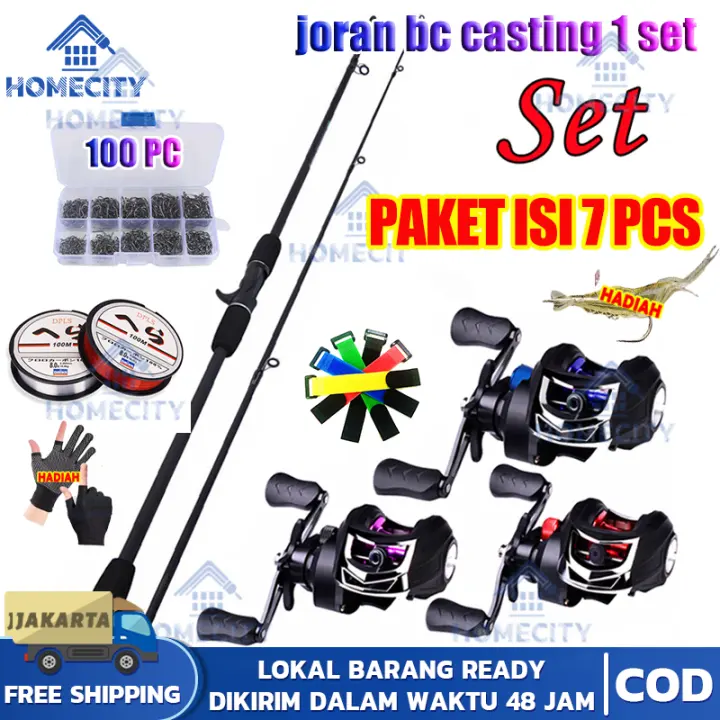 joran bc casting 1 set murah / kesting ikan gabus 1 set/pancing casting full set / reel bc 1 set lengkap / joran bc full set / Pancing Set 1.6M/1.8M/2.1M Joran Pancing Set Dengan Bahan Serat Karbon Joran Pancing Carbon Pancing Set Lengkap Untuk Memancing