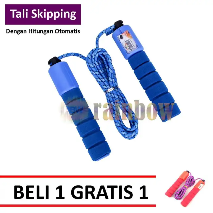 Beli 1 Gratis 1 Rainbow Lompat Tali Hitung Otomatis Tali Skipping Jump With Counter Skipping Rope