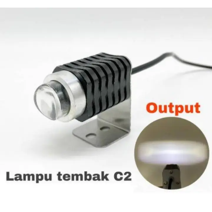 Lampu Led Tembak Sorot Mini C2 Cat Eye Lensa Flash 3 Mode Motor Mobil Vinyx Lazada Indonesia