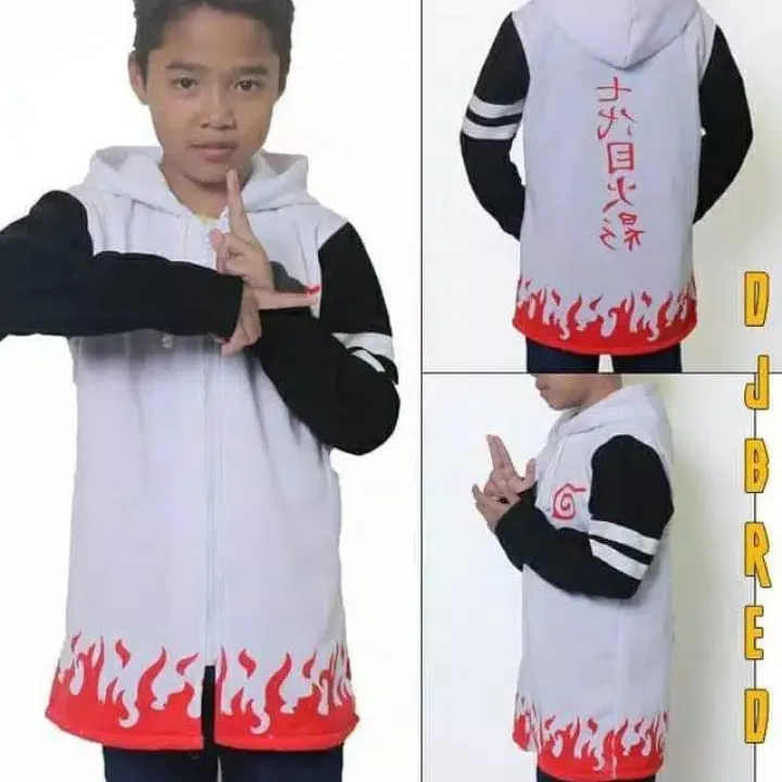 Jaket Jubah Sweater Hoodie Anak Anime Naruto Youndaime Pria Wanita Lazada Indonesia