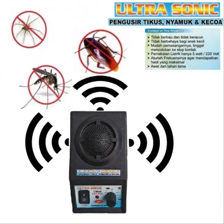 Ultrasonic Alat Pengusir Tikus.Nyamuk.Kecoa Dan Serangga.Ultra Sonic |  Lazada Indonesia