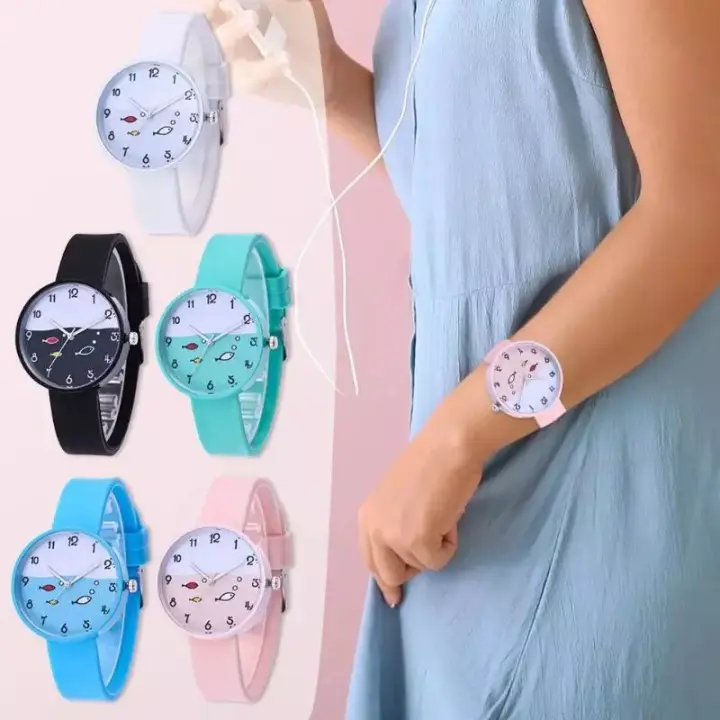 Jam Tangan Remaja Import Jam Tangan Fashion Korea Jam Tangan Jelly Fish Jam Tangan Warna Warni Jam Tangan Anti Air Jam Tangan Wanita Lazada Indonesia