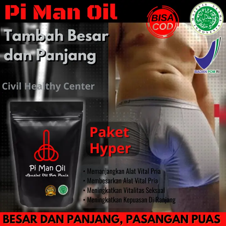 Pi Man Oil Original Paket Hyper Obat Pembesar Penis Minyak Softgel Lebih Ampuh Dari Pada Titan