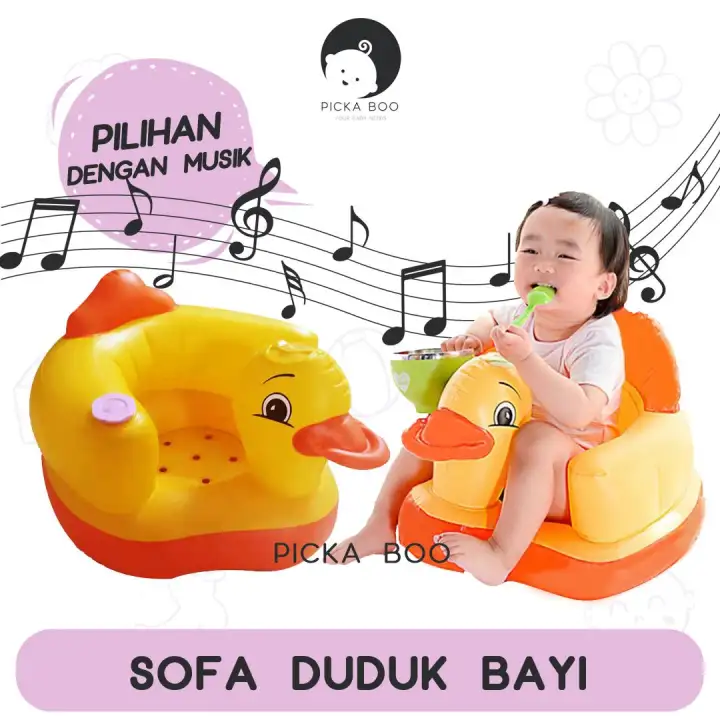 Kursi Sofa Tiup Ada Musik Tempat Duduk Bayi Balon Motif Binatang Infant Seat Kp02 Picka Boo Lazada Indonesia